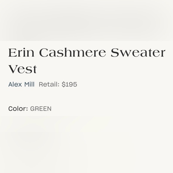 Alex Mill Cashmere Sweater
Vest - XS - Picture 7 of 7